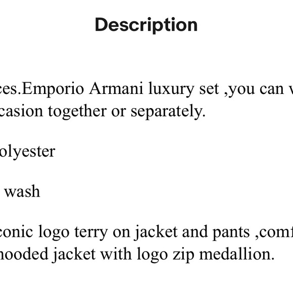 Emporio Armani tracksuit.Medium. - Picture 5 of 6